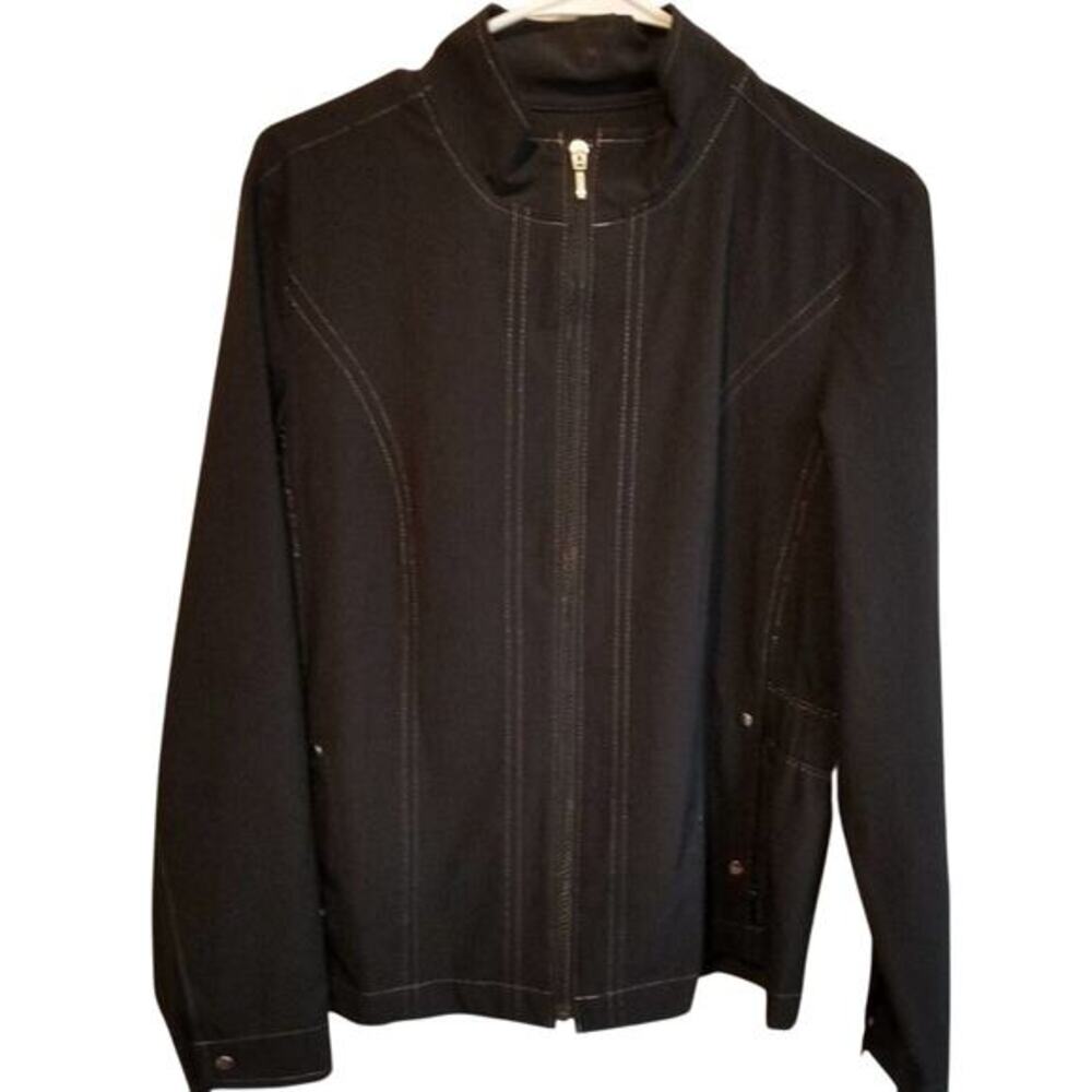 Chico's zenergy active athletic black jacket med